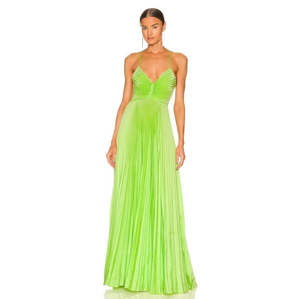 NWOT $795 A.L.C pleated dress Size 8 - Picture 2 of 12